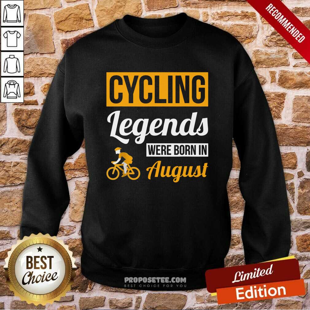 Cycling Legends Were Born In August Birthday Shirt - Image 5