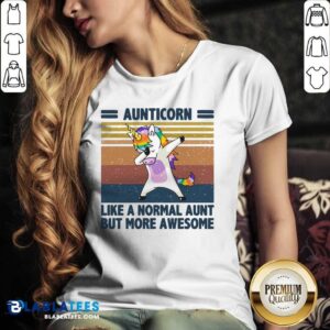 Alternative view of Dabbing Unicorn Aunticorn Like A Normal Aunt But More Awesome Vintage Shirt