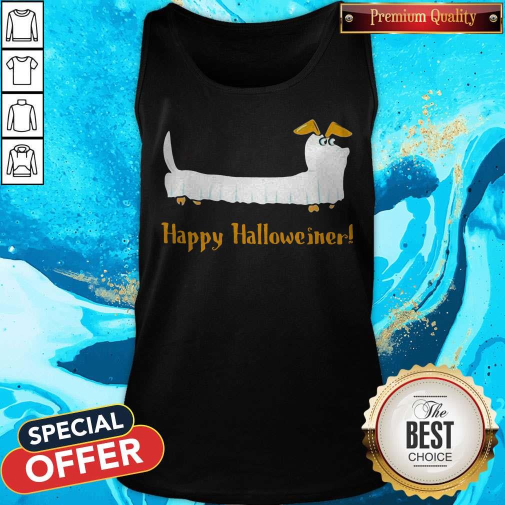 Dachshund Ghost Happy Halloweiner Shirt - Image 2