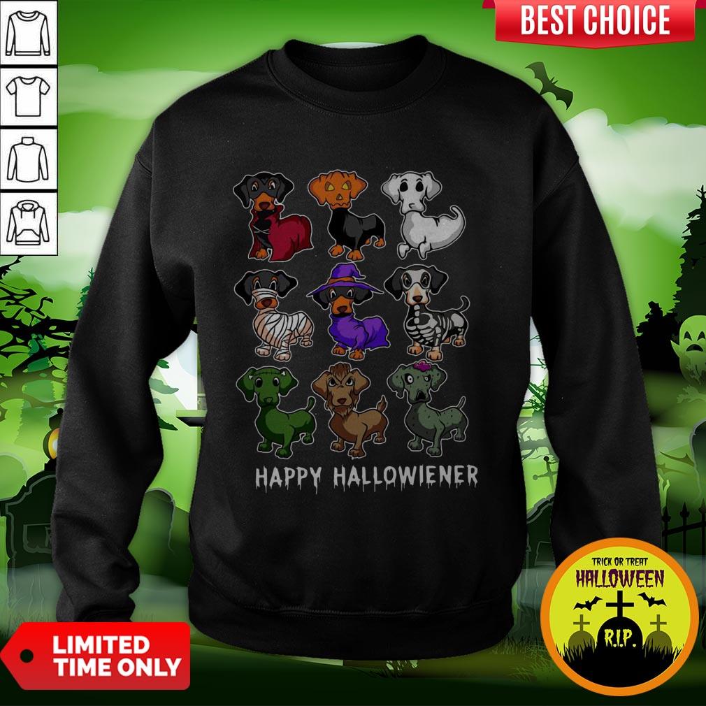 Dachshund Happy Halloweiner Funny Halloween Dogs Lover Gifts Shirt - Image 4