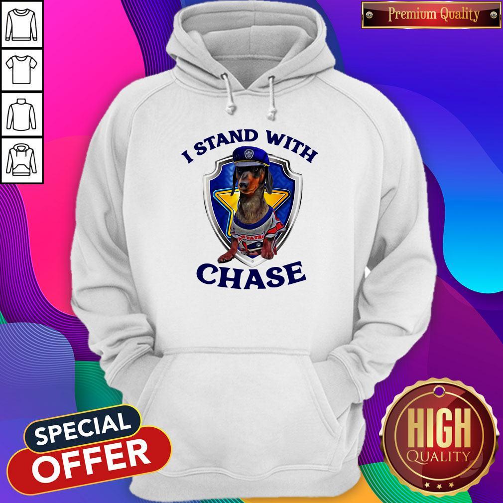 Dachshund I Stand With Chase Police Shirt - Image 3