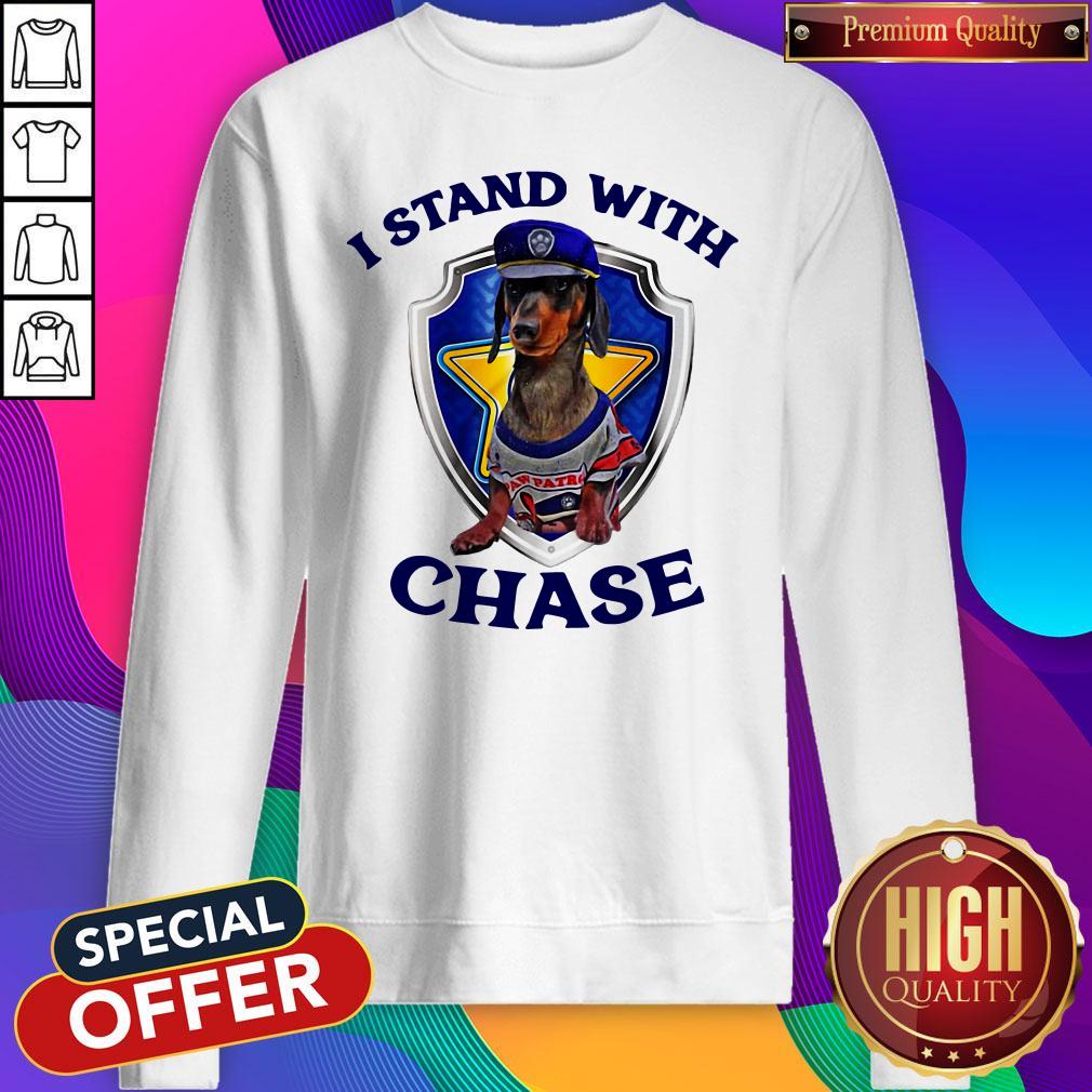 Dachshund I Stand With Chase Police Shirt - Image 5