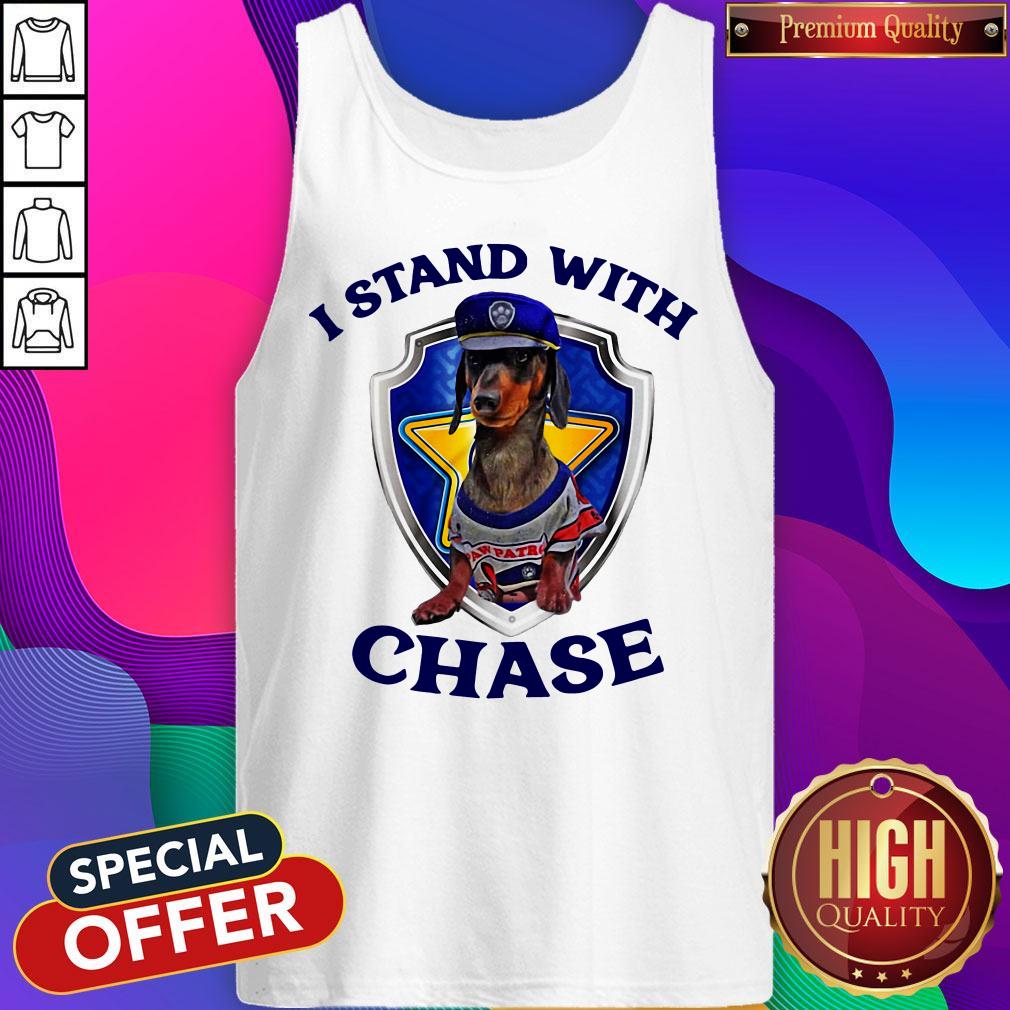 Dachshund I Stand With Chase Police Shirt - Image 4