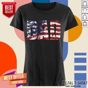 Alternative view of Dad American Flag Golf Shirt