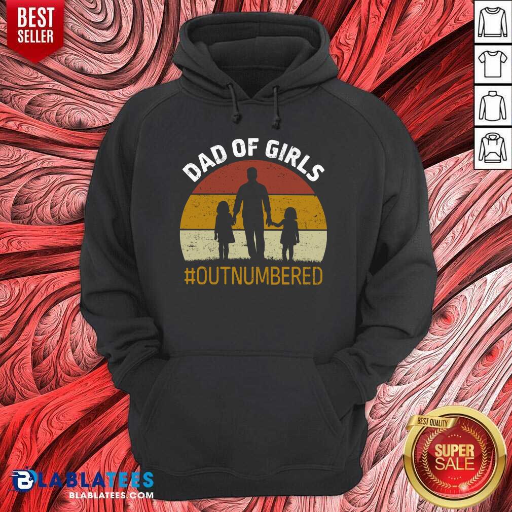 Dad Of Girls Outnumbered Vintage Shirt - Image 5