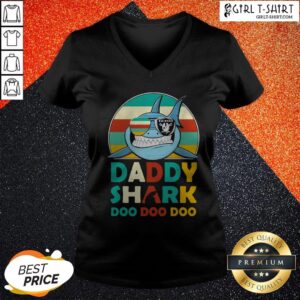 Alternative view of Daddy Shark Doo Doo Doo Oklahoma Raiders Vintage Retro Shirt