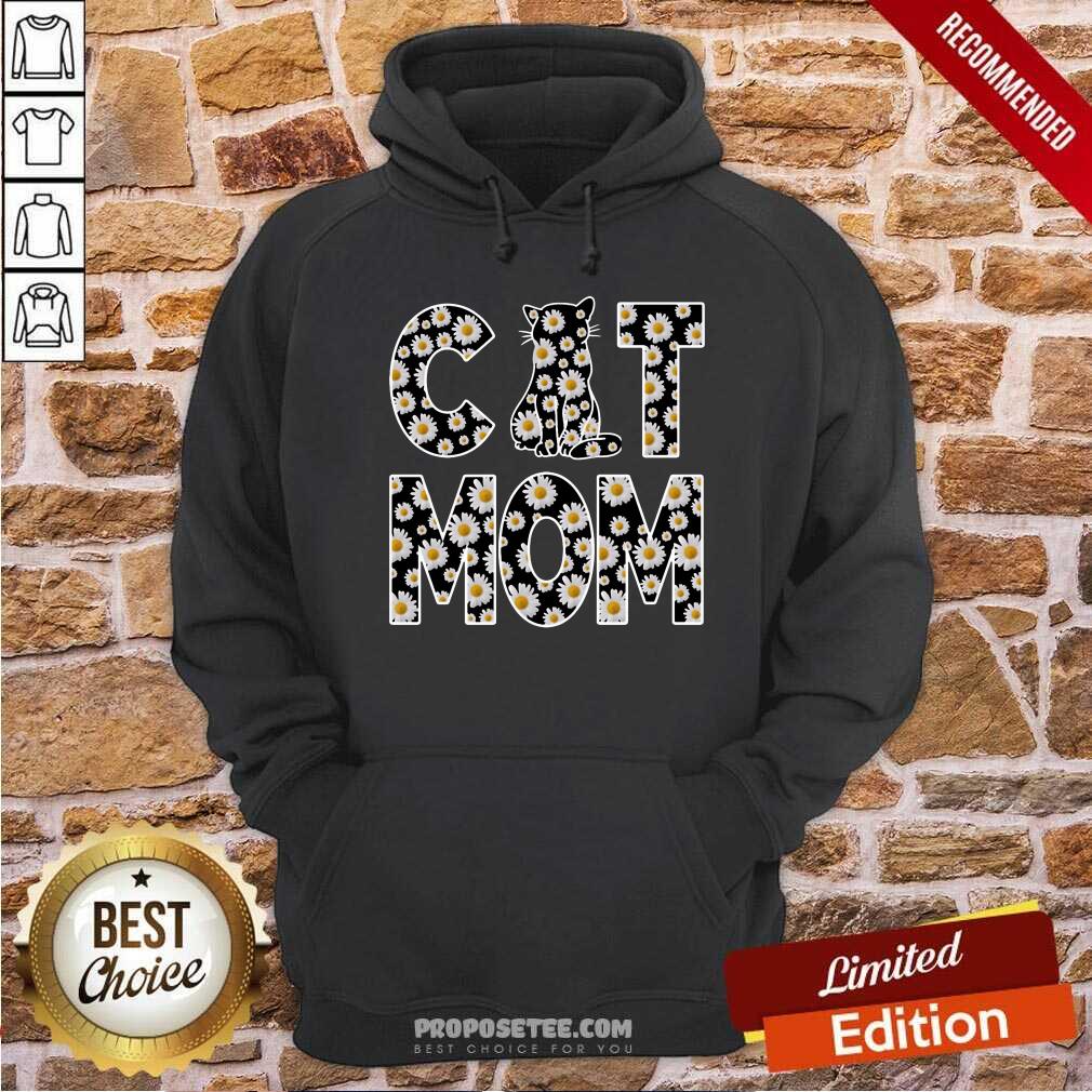 Daisy Flowers Cat Mom Shirt - Image 2
