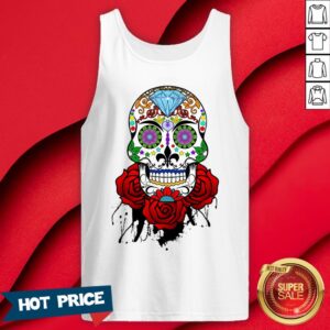 Alternative view of Day Of The Dead Dia De Los Muertos Sugar Skull And Roses Shirt