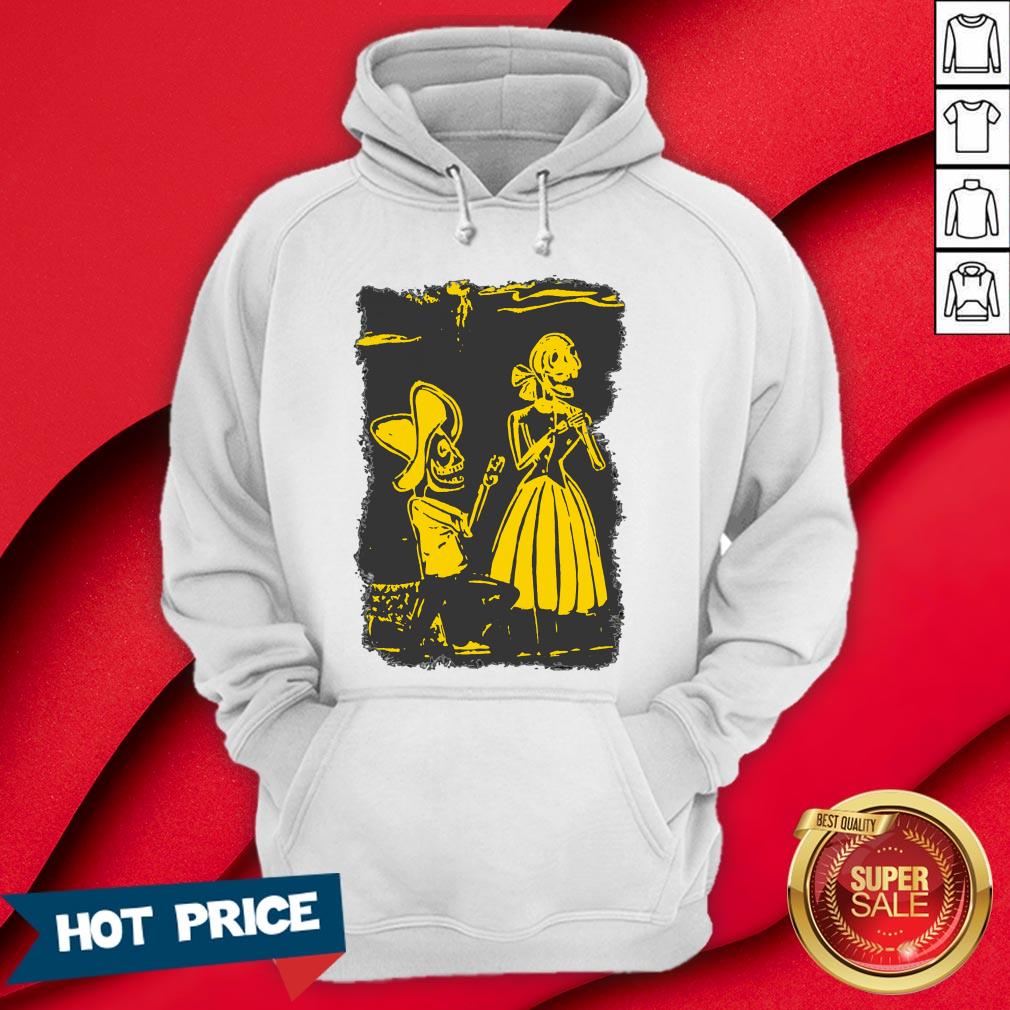Day Of The Dead Día De Muertos Skeletons Couple Shirt - Image 5