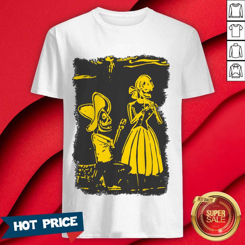 Day Of The Dead Día De Muertos Skeletons Couple Shirt