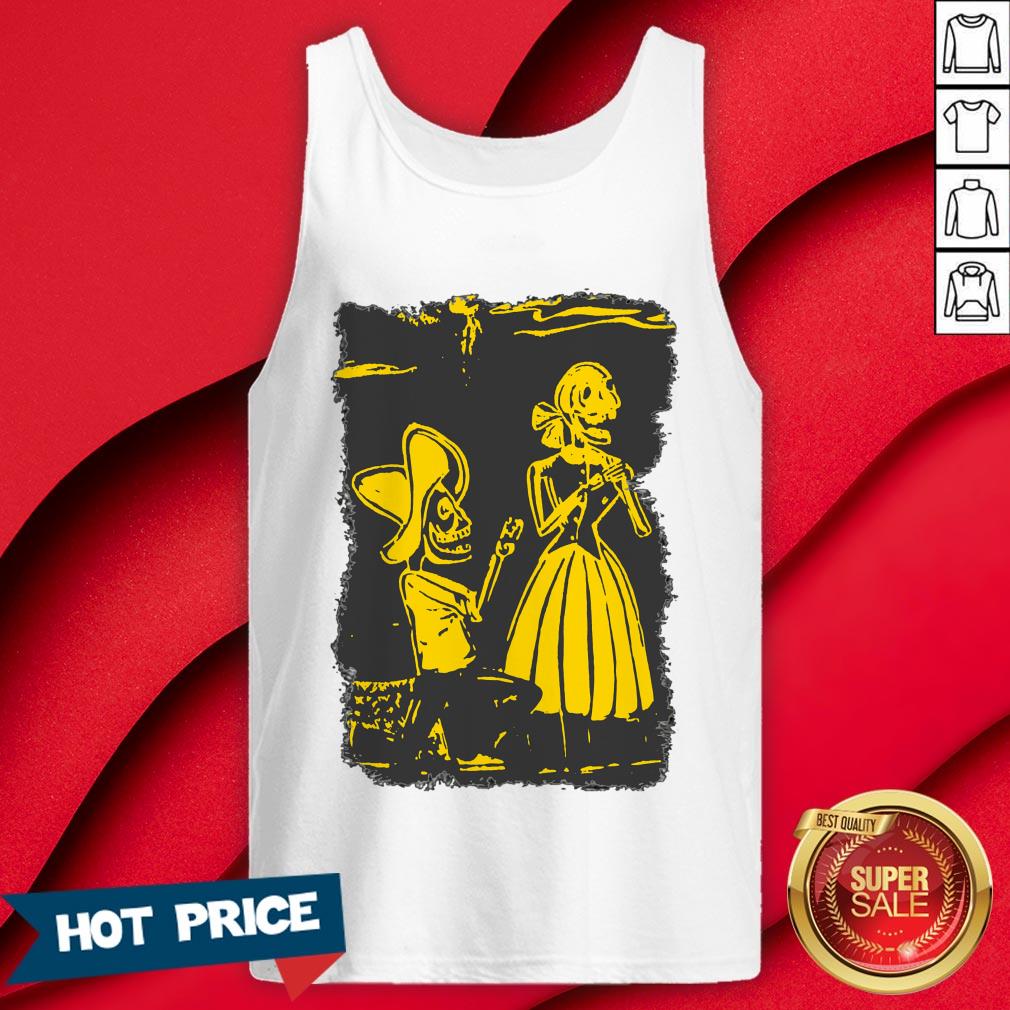 Day Of The Dead Día De Muertos Skeletons Couple Shirt - Image 2