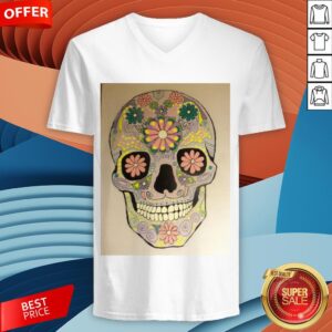 Alternative view of Day Of The Dead Sugar Skull Flower Heaven Shirt