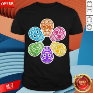 Day Of The Dead Sugar Skulls Funny Retro Shirt