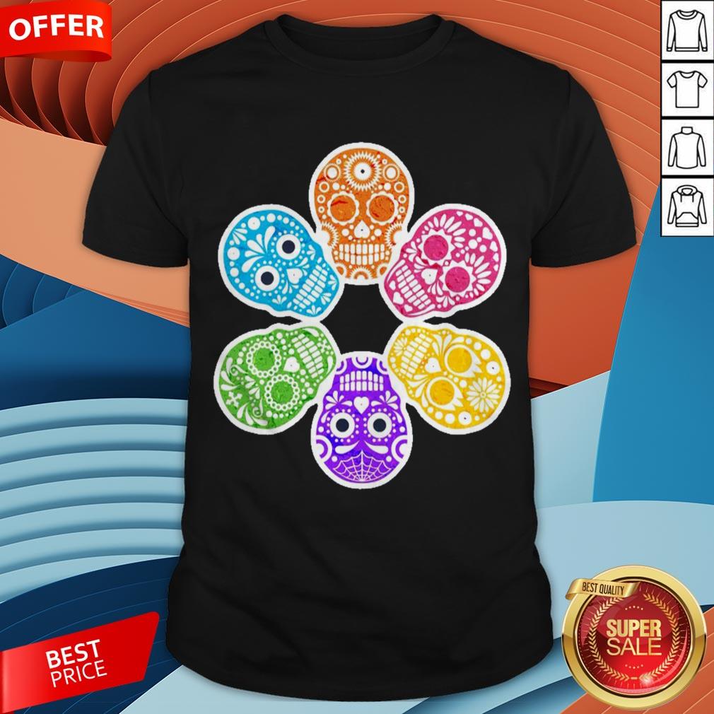 Day Of The Dead Sugar Skulls Funny Retro Shirt