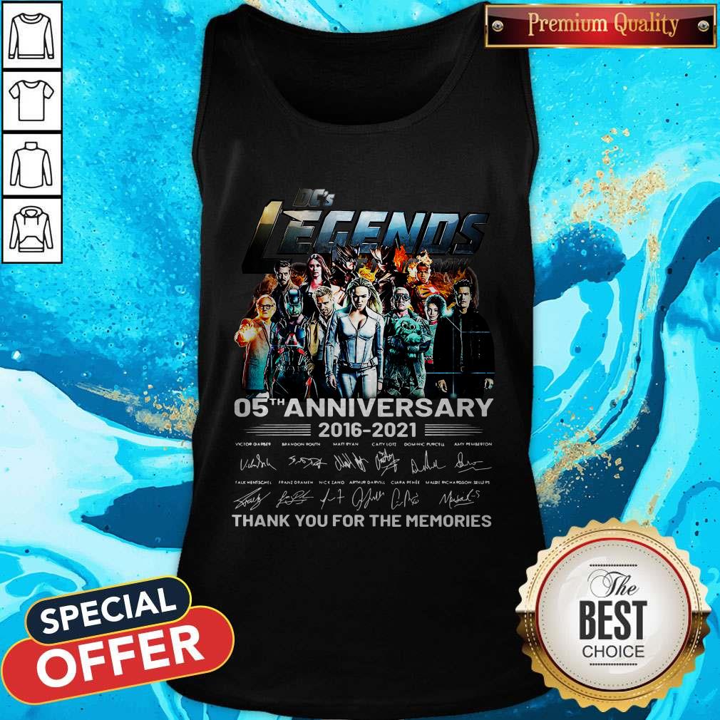 DC’s Legends 05th Anniversary 2016-2021 Thank You For The Memories Signatures Shirt - Image 4