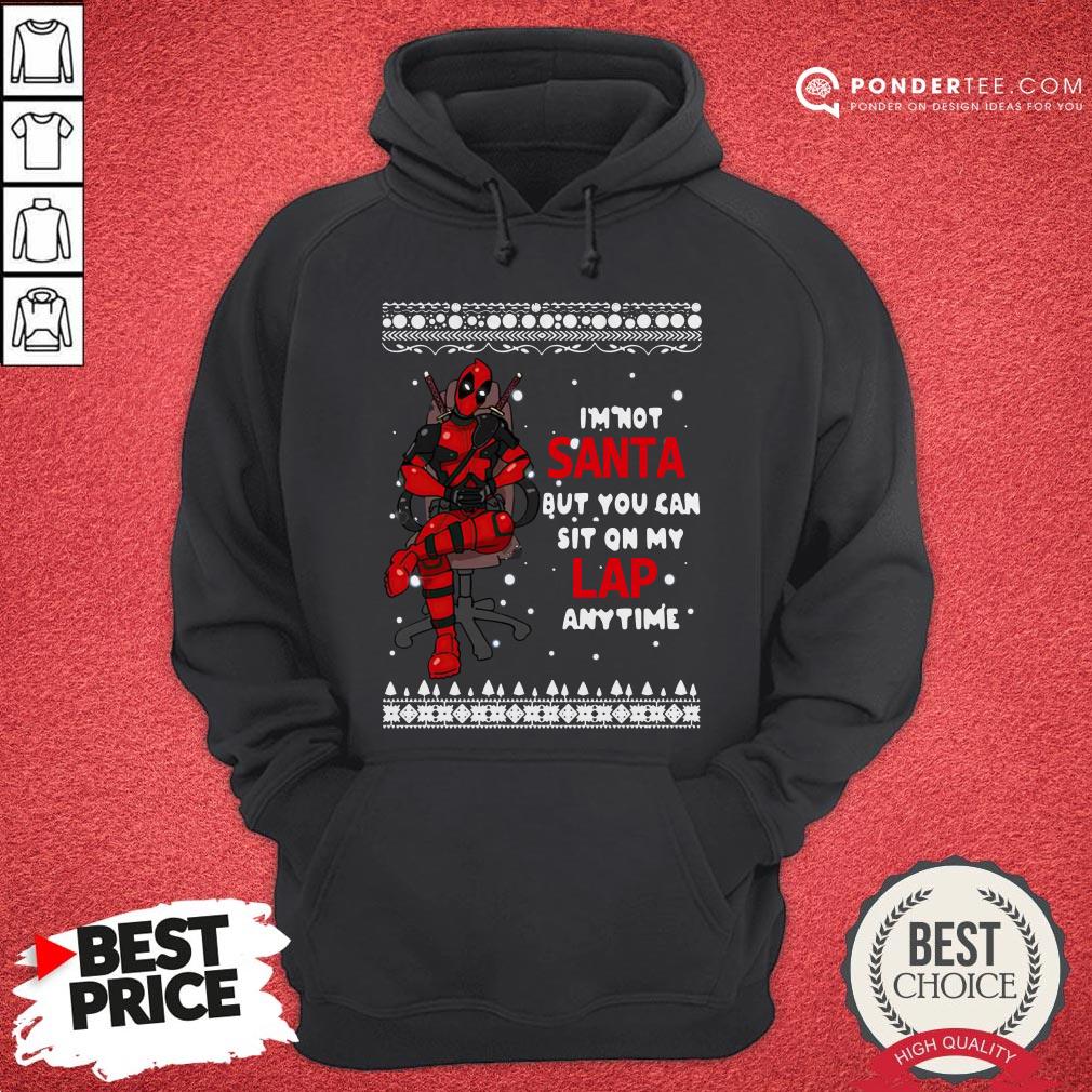 Deadpool I'm Not Santa But You Can Sit On My Lap Anytime Christmas Shirt - Image 5
