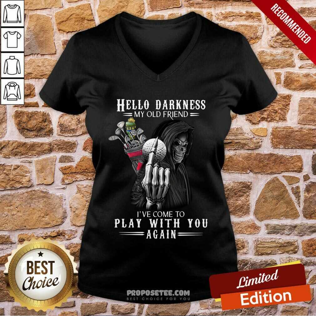 Death Golf Hello Darkness My Old Friend Shirt - Image 3