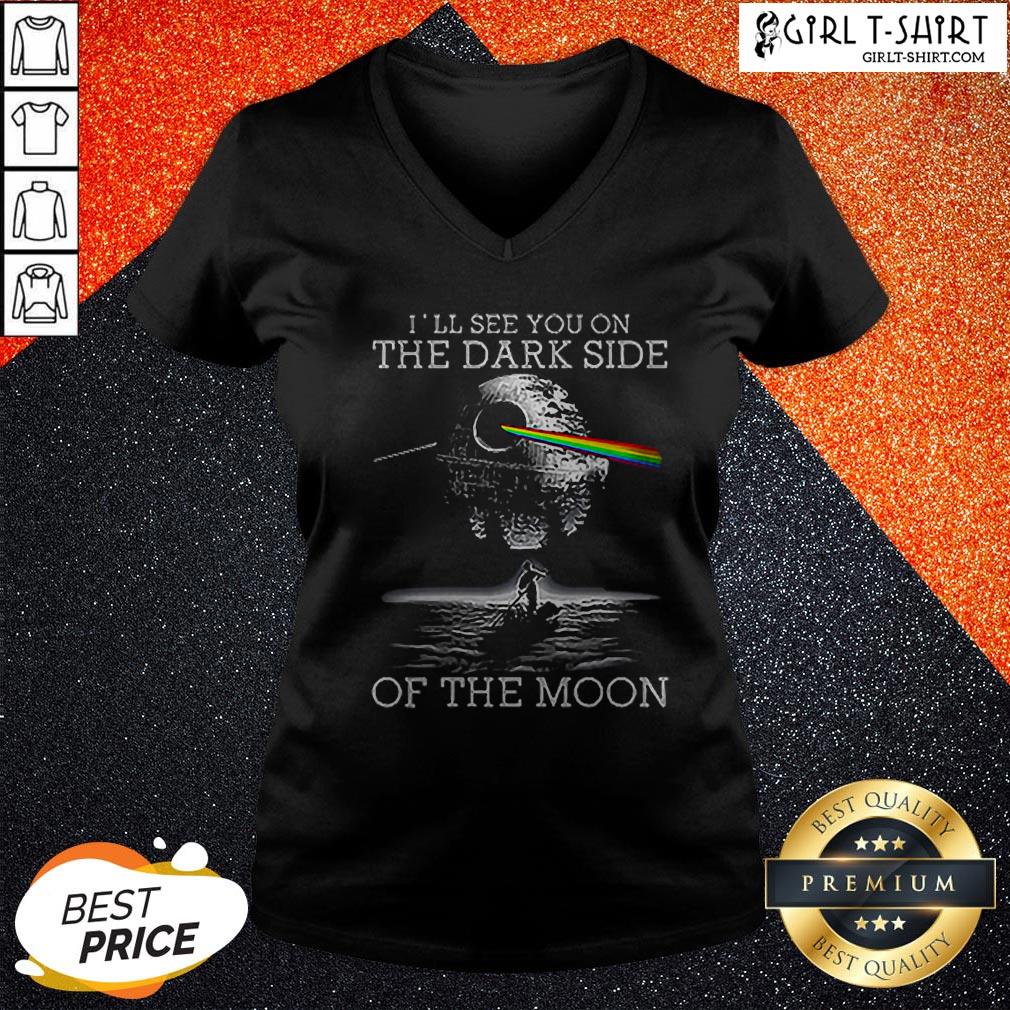 Death Star I’ll See You On The Dark Side Of The Moon Shirt - Image 2