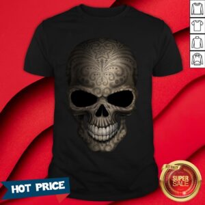 Decorated Dark Sugar Skull Dia De Muertos Day Dead T-Shirt