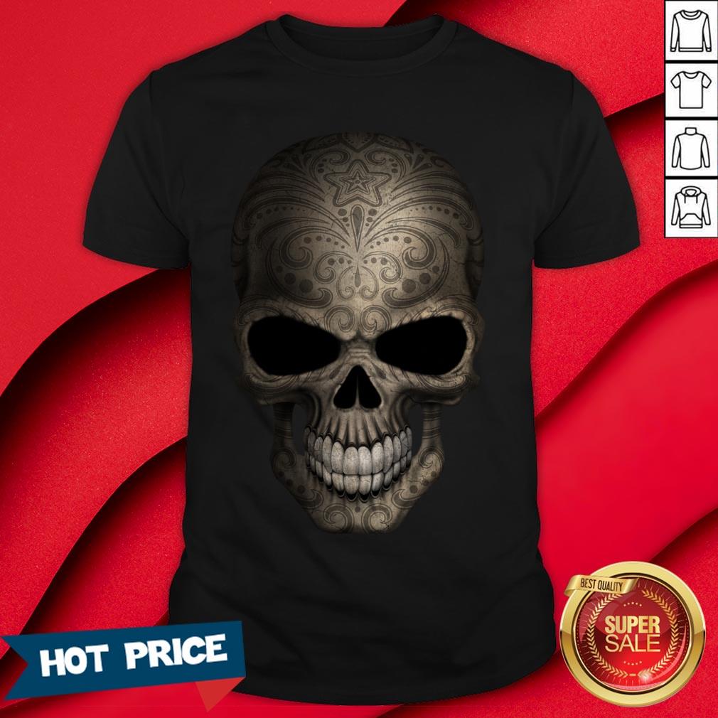 Decorated Dark Sugar Skull Dia De Muertos Day Dead T-Shirt