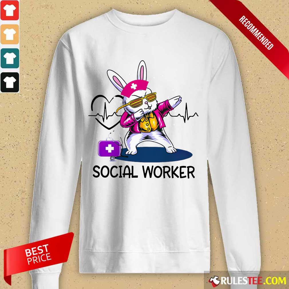 Delighted Bunny Nurse Dab Social Worker Shirt - Image 5