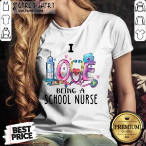 Alternative view of Delighted I Love Being A School Nurse 2021 Shirt