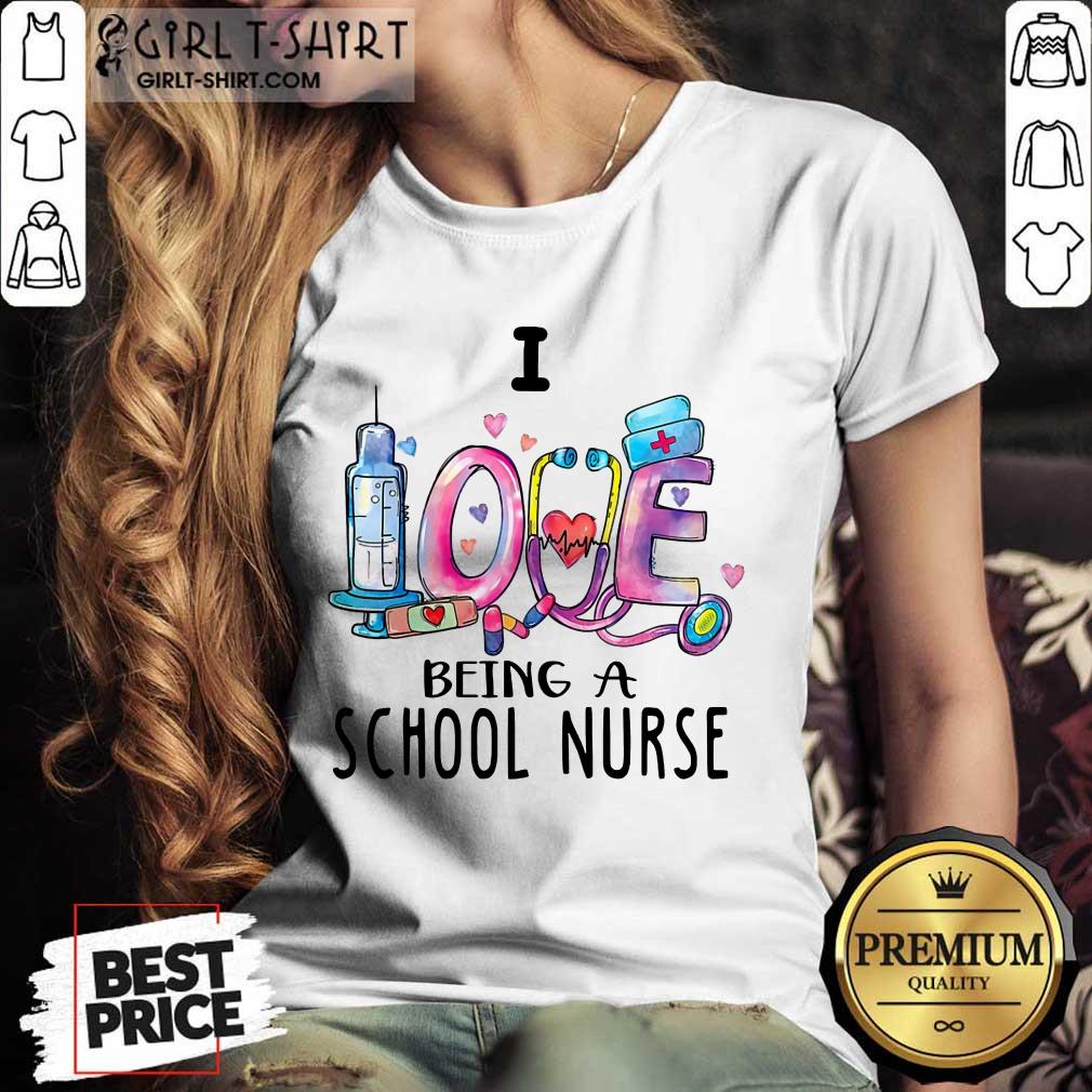 Delighted I Love Being A School Nurse 2021 Shirt - Image 2