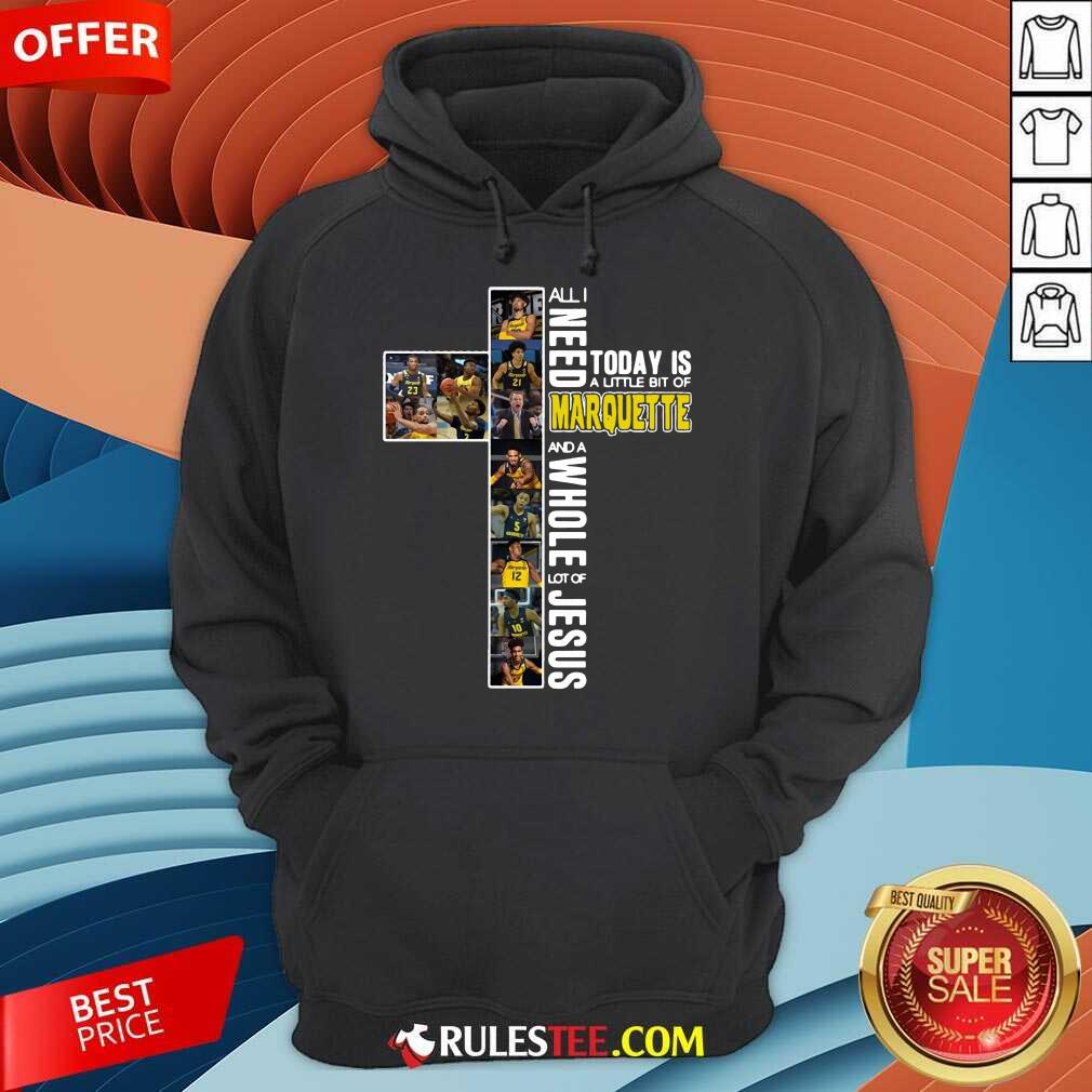 Delighted Today Marquette And Jesus Shirt - Image 3
