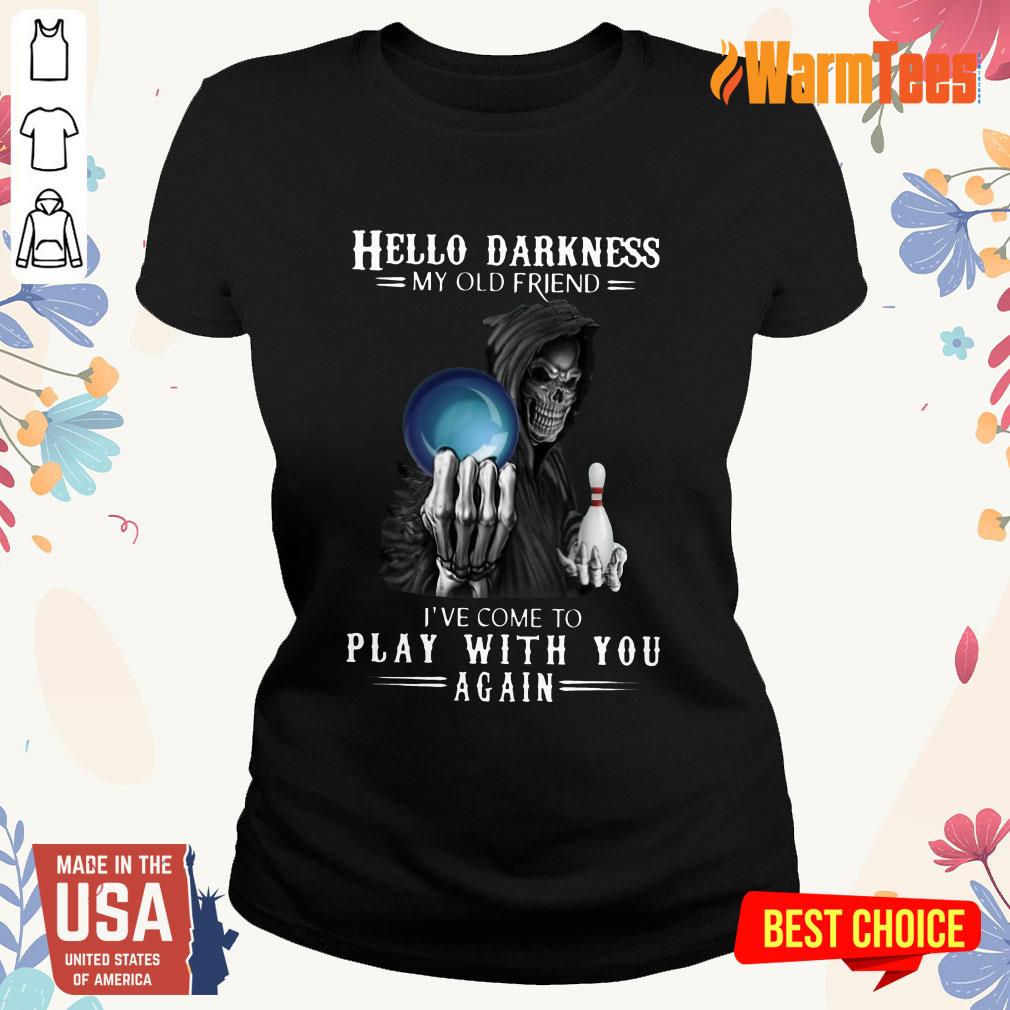 Devil Bowling Hello Darkness My Old Friend Shirt - Image 3