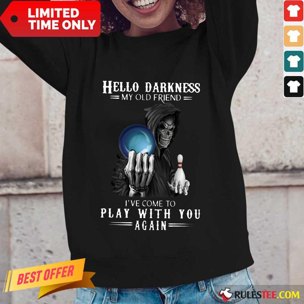 Devil Bowling Hello Darkness My Old Friend Shirt - Image 2