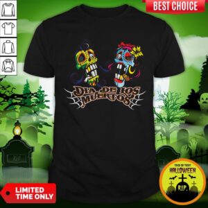 Dia De Los Muertes Day Of The Dead Sugar Skull Couple Shirt