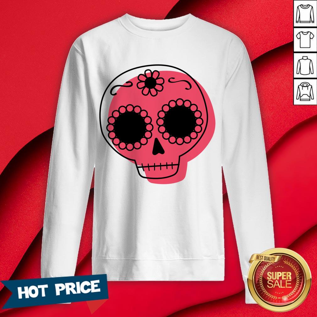Dia De Los Muertos - Hot Pink Sugar Skull T-Shirt - Image 4