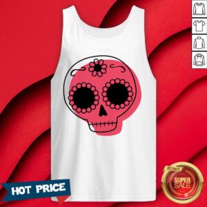 Alternative view of Dia De Los Muertos - Hot Pink Sugar Skull T-Shirt