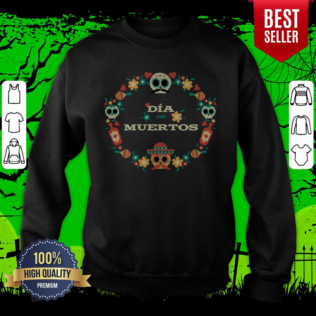 Dia De Muertos Day Of Dead Sugar Skull In Mexican Shirt - Image 2