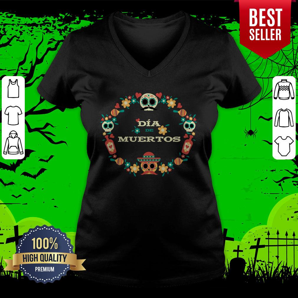 Dia De Muertos Day Of Dead Sugar Skull In Mexican Shirt - Image 4