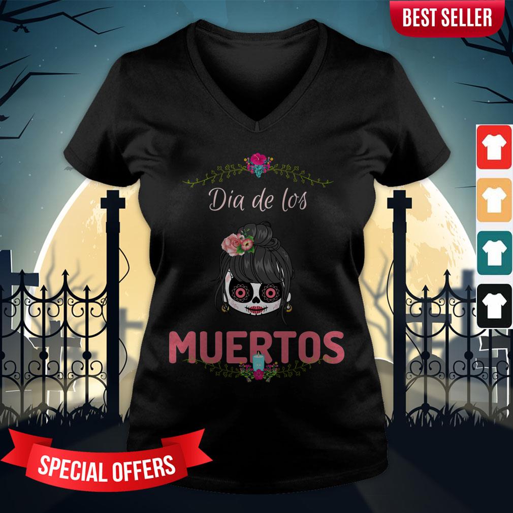 Dia De Muertos Day Of The Dead Sugar Skull Girl Shirt - Image 2