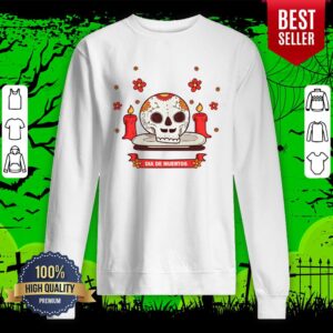 Alternative view of Dia De Muertos Sugar Skull Happy Mexican Holiday Shirt