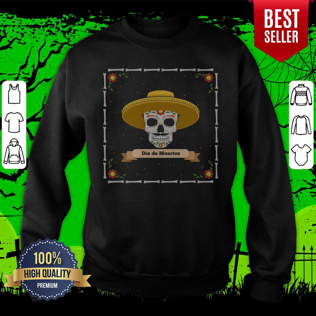 Dia De Muertos Sugar Skull Mexican Shirt - Image 2