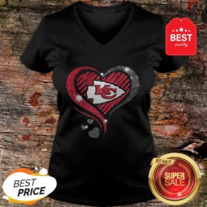 Alternative view of Diamond Heart Love Kansas City Chiefs Super Bowl Champions Shirt