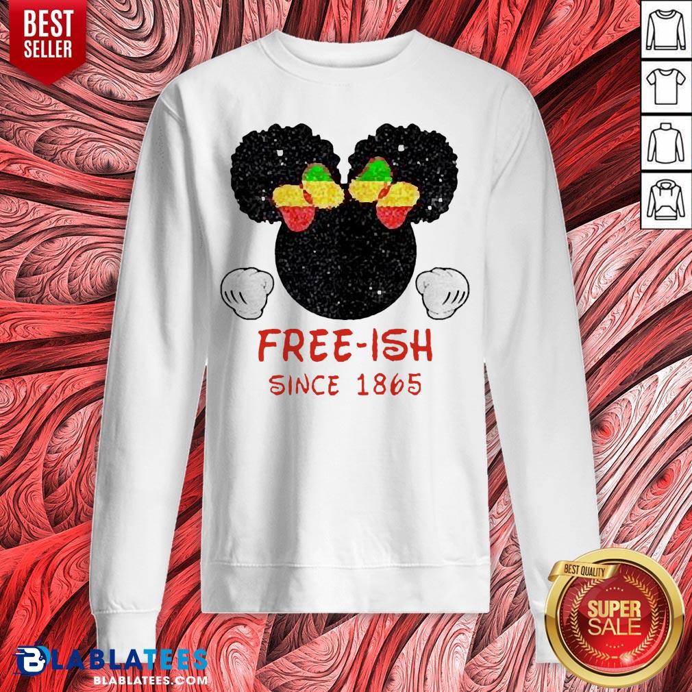 Disney Minnie Mouse Black Free-ish Since 1865 Shirt - Image 2