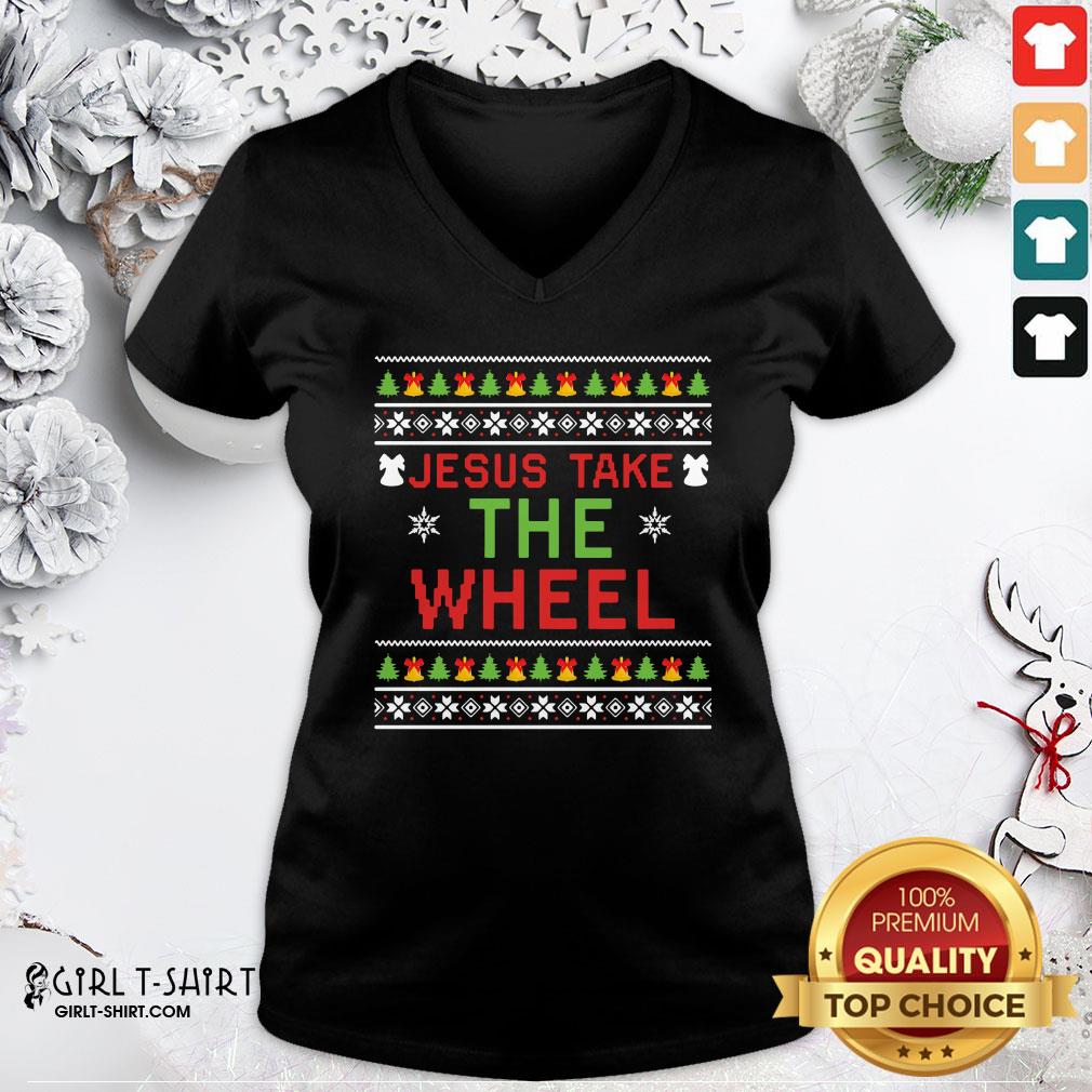 Do Jesus Take The Wheel Ugly Christmas Shirt - Image 2
