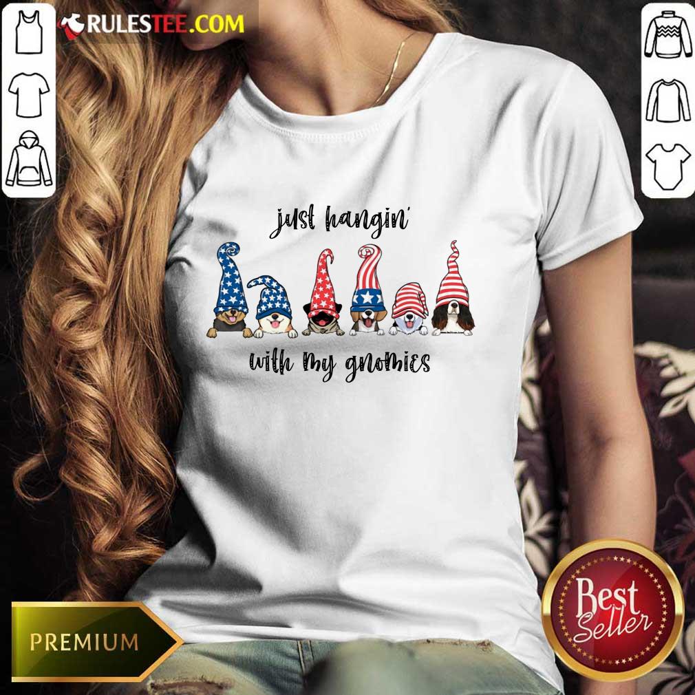 Dogs Just Hangin' With My Gnomies Shirt - Image 3