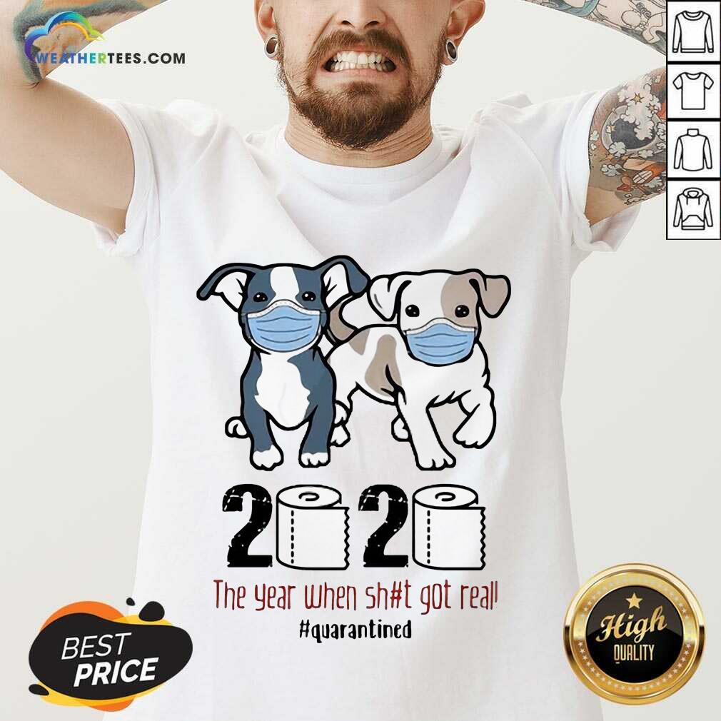 Dogs Mask 2020 When Got Real Quarantined COVID-19 Shirt - Image 3