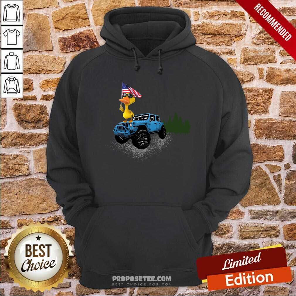 Duck American Flag And Jeep Independence Day Shirt - Image 2