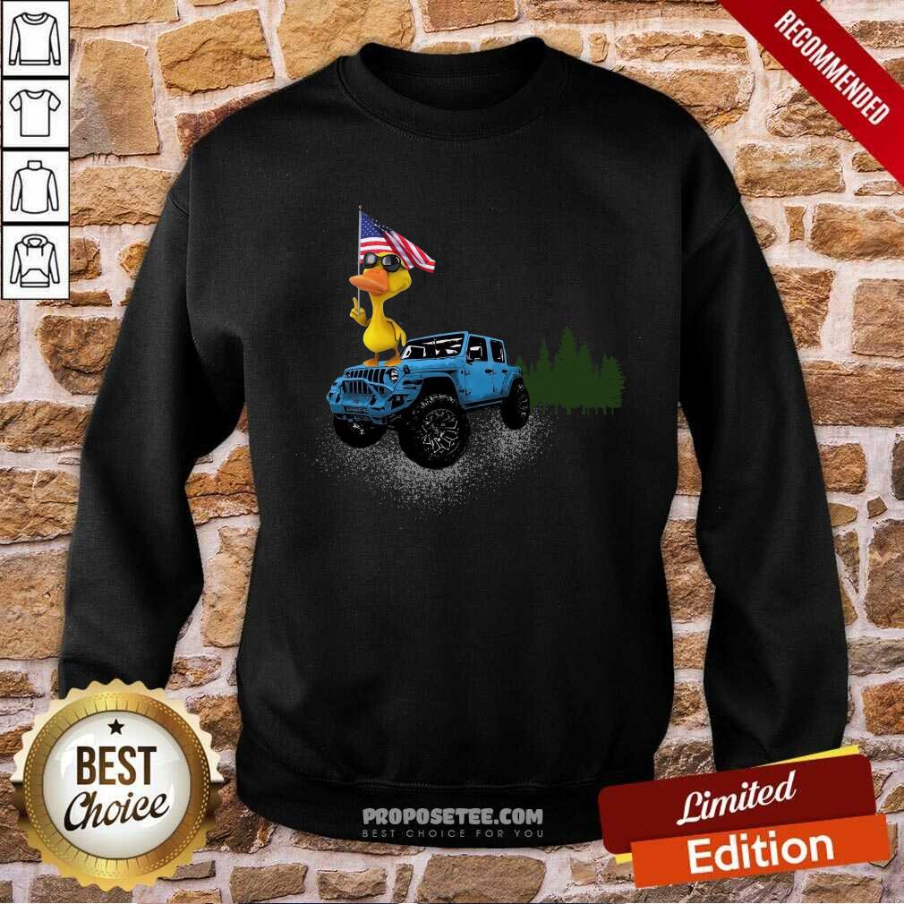 Duck American Flag And Jeep Independence Day Shirt - Image 5