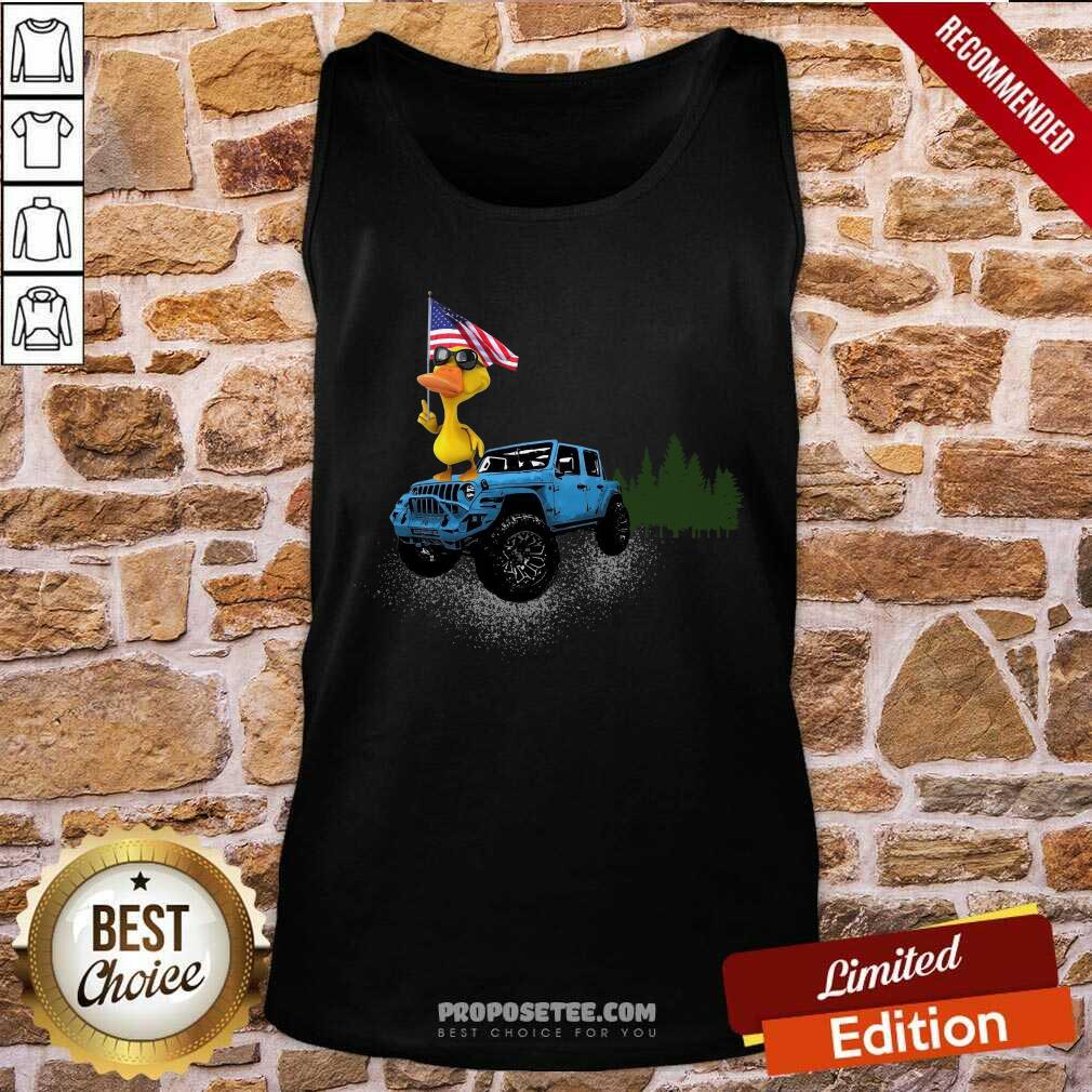Duck American Flag And Jeep Independence Day Shirt - Image 4