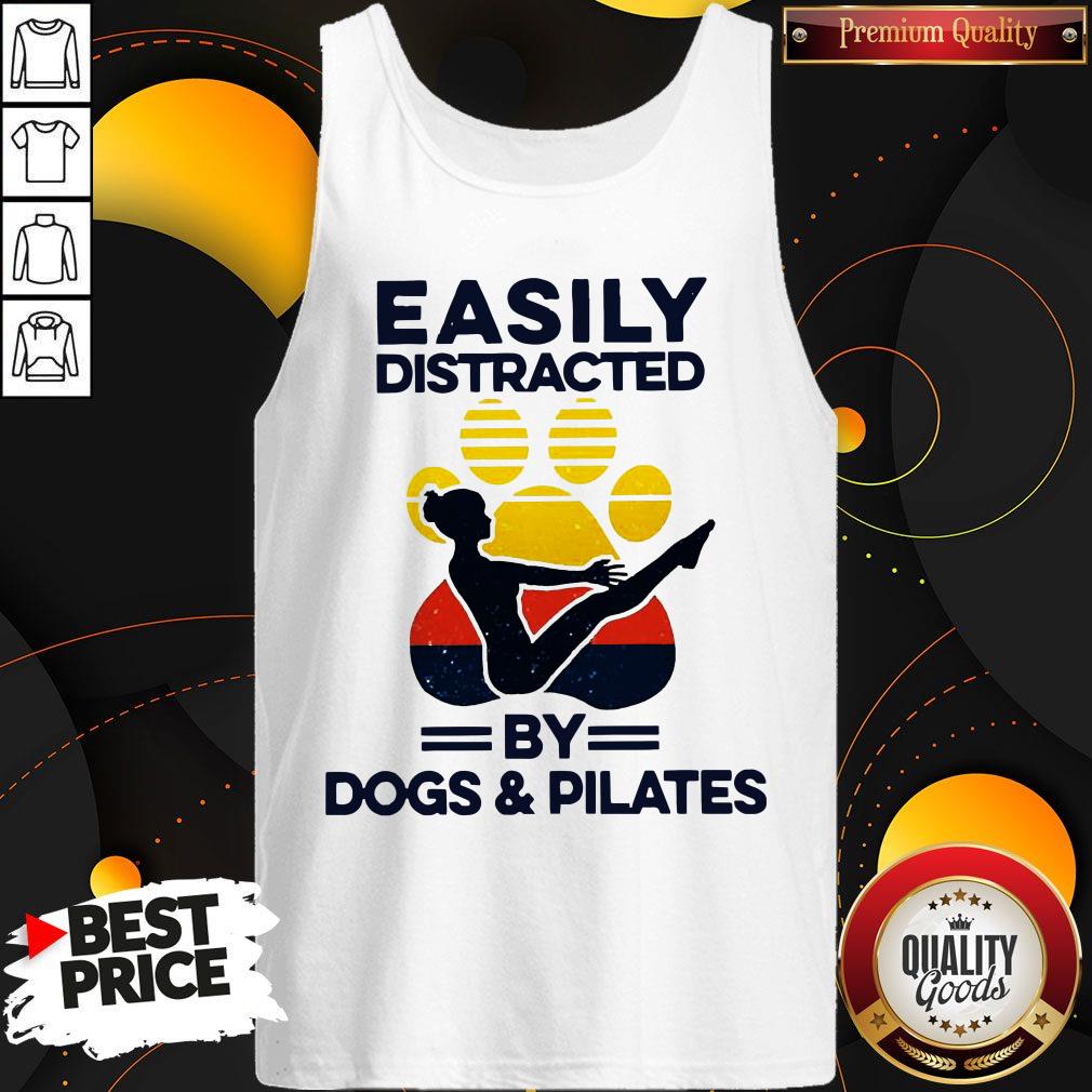 Easily Distracted By Dogs And Pilates Vintage Shirt - Image 4