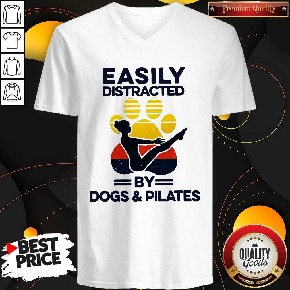 Easily Distracted By Dogs And Pilates Vintage Shirt - Image 3