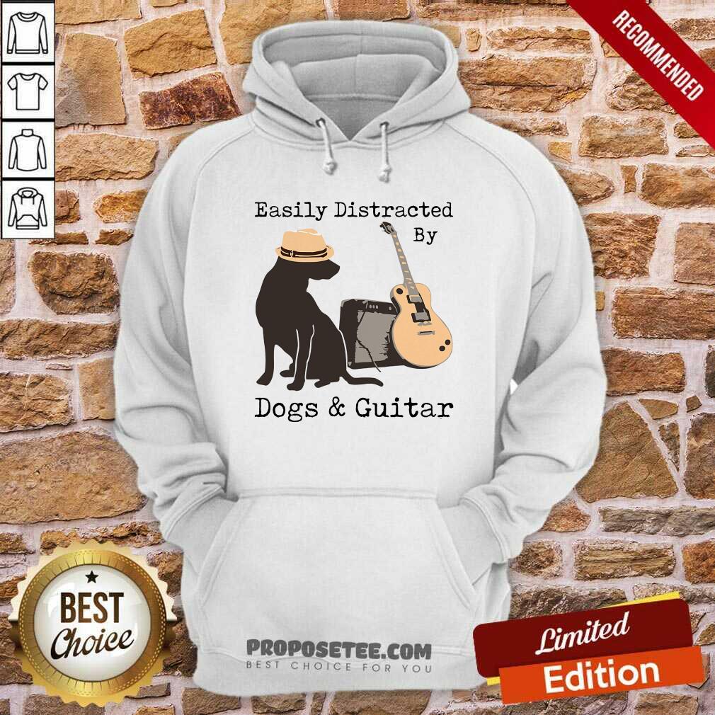 Easily Distracted By Guitar And Dogs Shirt - Image 2