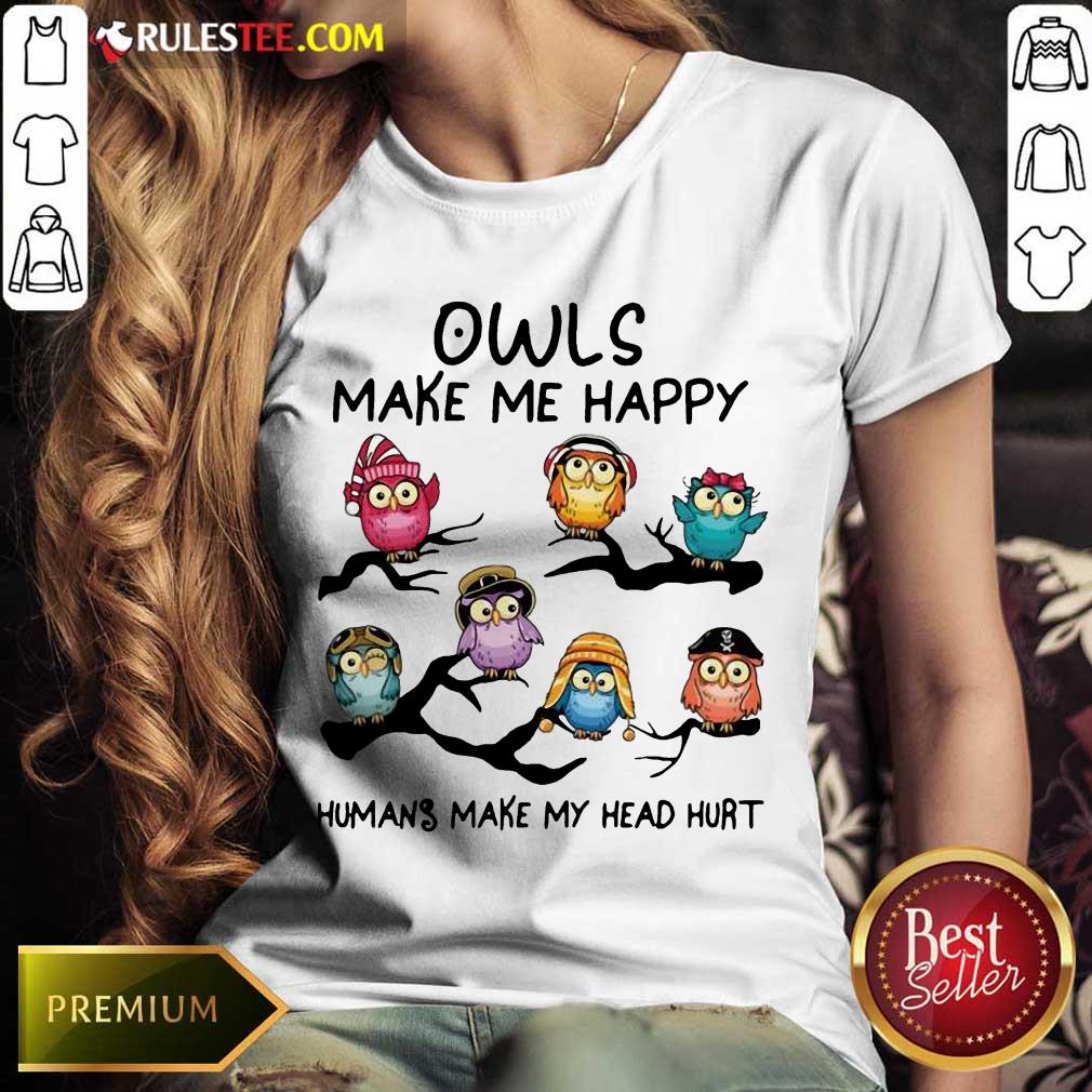 Ecstatic Owls Make Me Happy Humans Shirt - Image 2